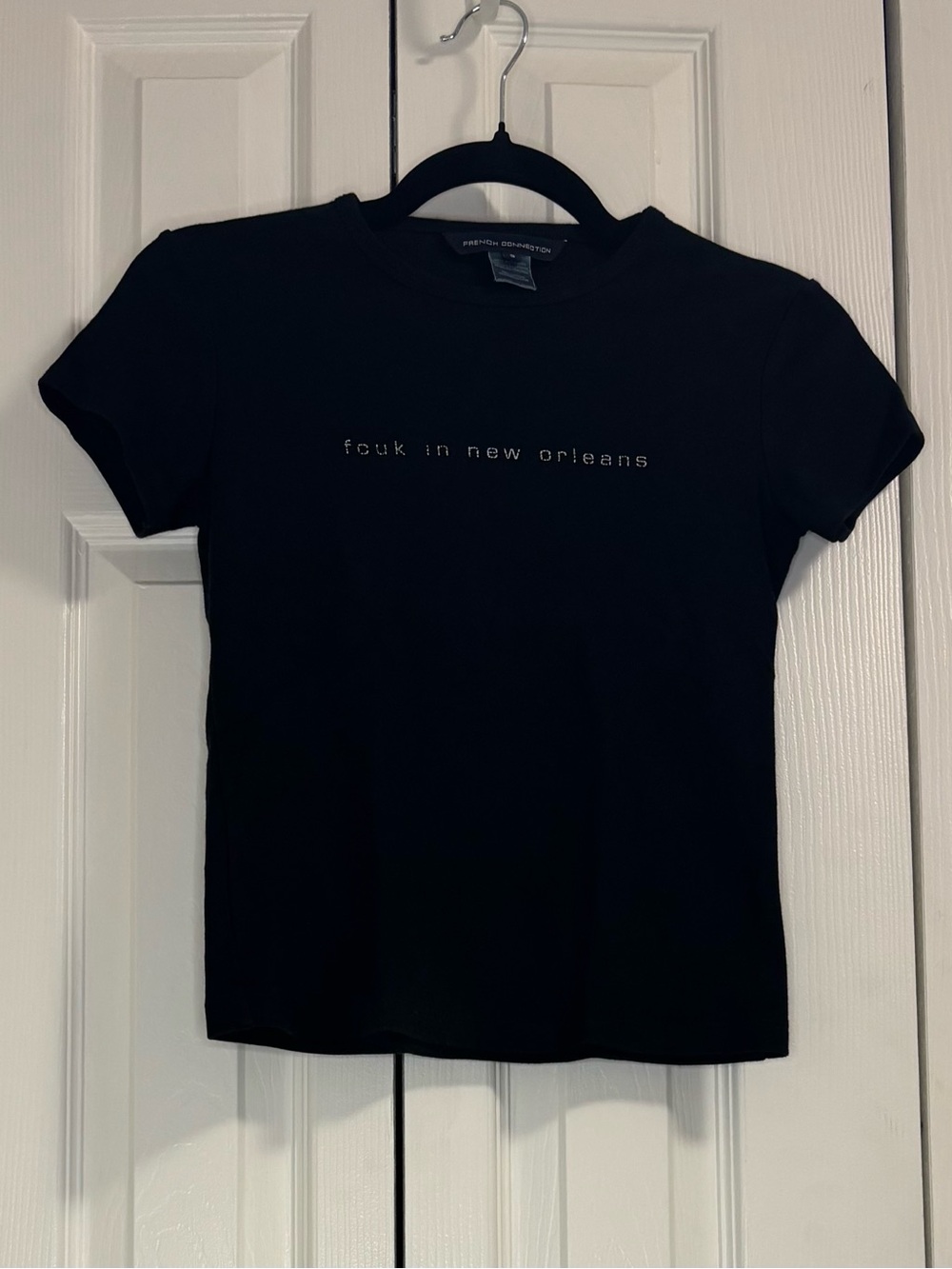 French Connection vintage fcuk in new orleans baby tee / size S